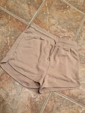 Like New Casual Drawstring Women's Shorts in Taupe Medium